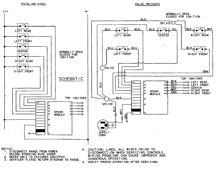 WIRING INFORMATION Diagram and Parts List for JGC8536ADB  Jenn-Air Cooktop