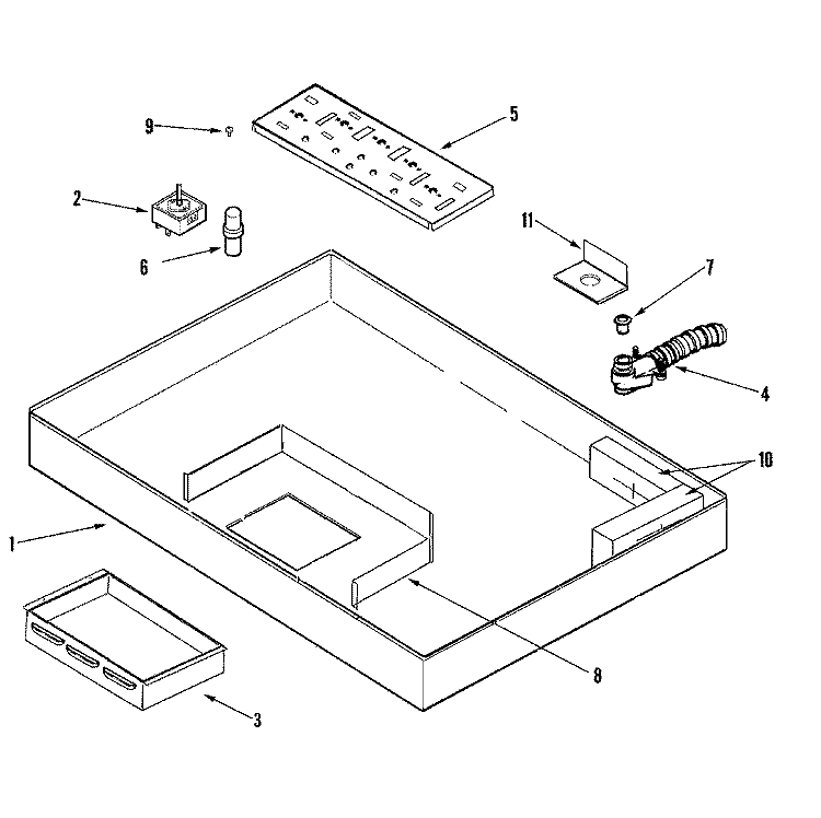 BODY Diagram and Parts List for MEC5536BAW  Maytag Cooktop