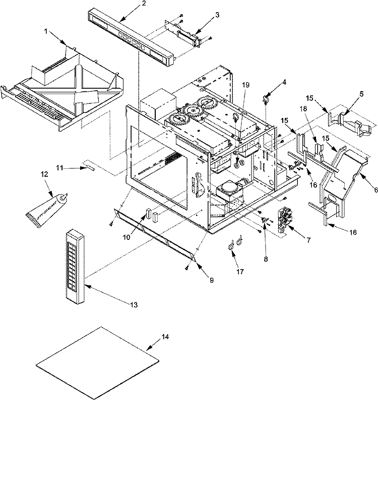 CONTROL Diagram and Parts List for RC5MCTP P1327603M Amana Microwave