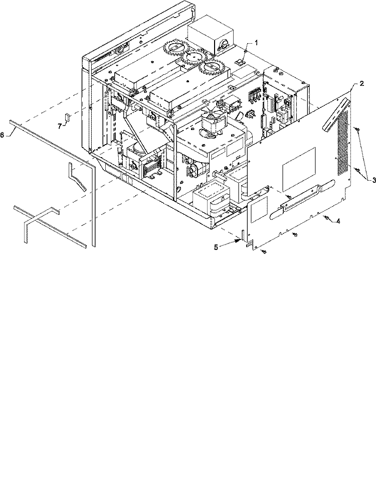 REAR PANEL Diagram and Parts List for RC5MCTP P1327603M Amana Microwave