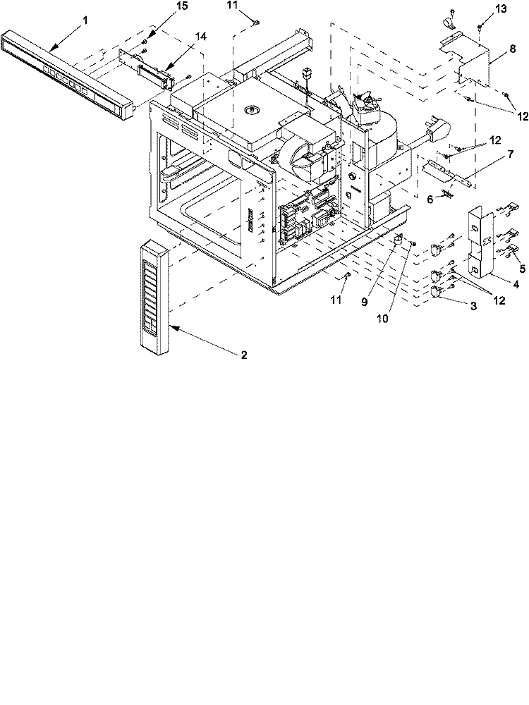 CONTROL Diagram and Parts List for ACE2302 P1331305M Amana Microwave
