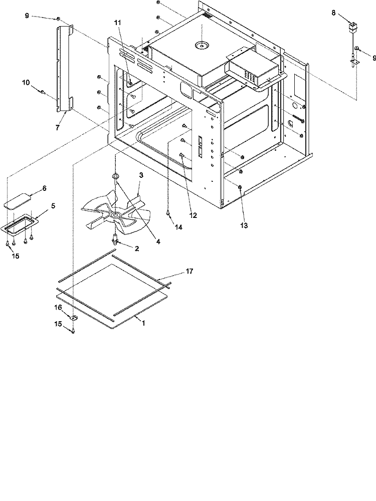 STIRRER Diagram and Parts List for ACE2302 P1331305M Amana Microwave