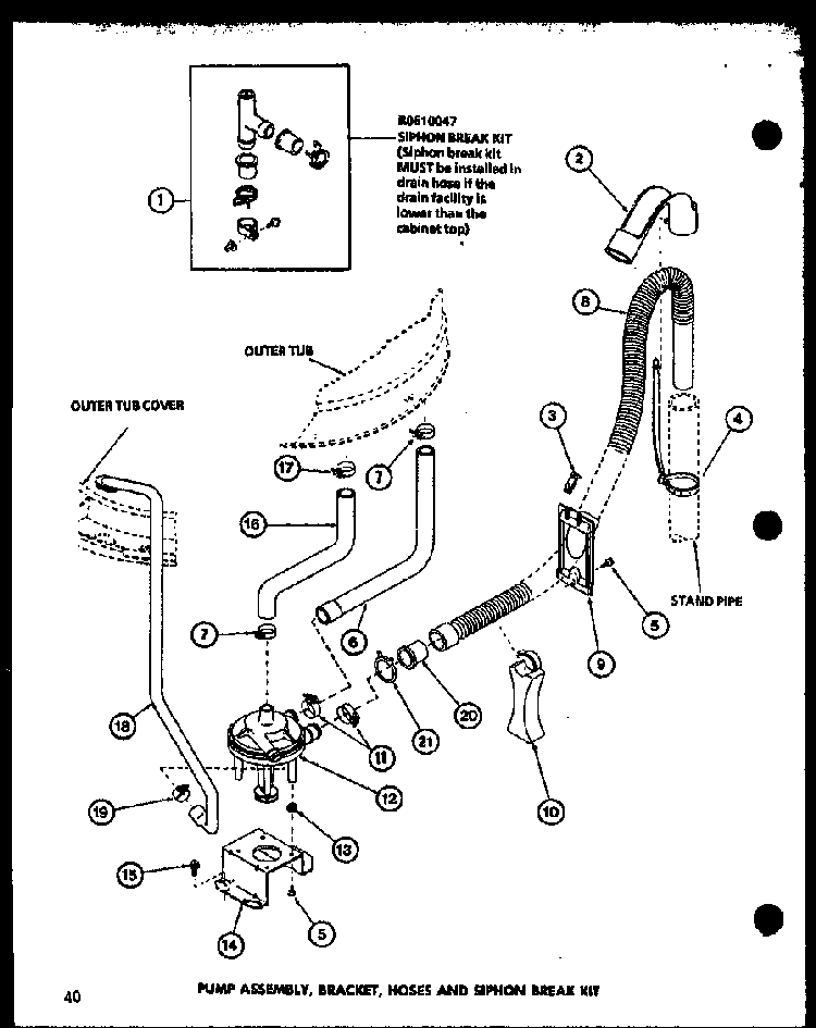 Section 5 Diagram and Parts List for LW1502 P7762132W Amana Washer