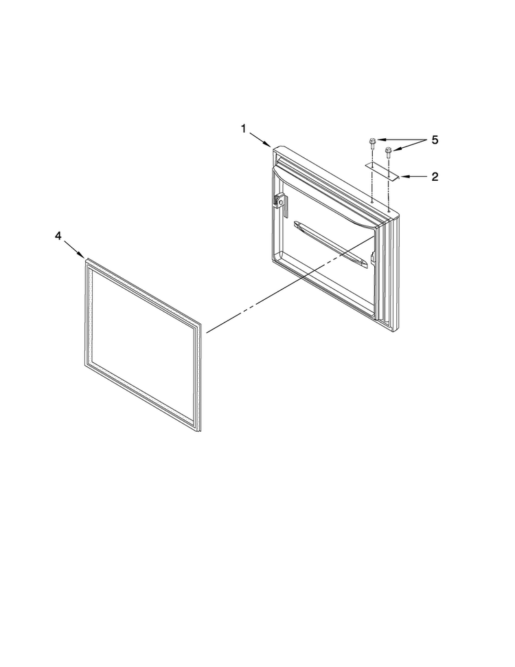Freezer Door Parts Diagram and Parts List for ABB192ZDEB6  Amana Refrigerator