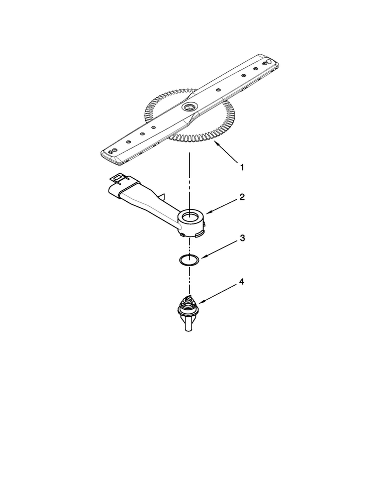 Lower Washarm Parts Diagram and Parts List for MDB8959SAS0  Maytag Dishwasher