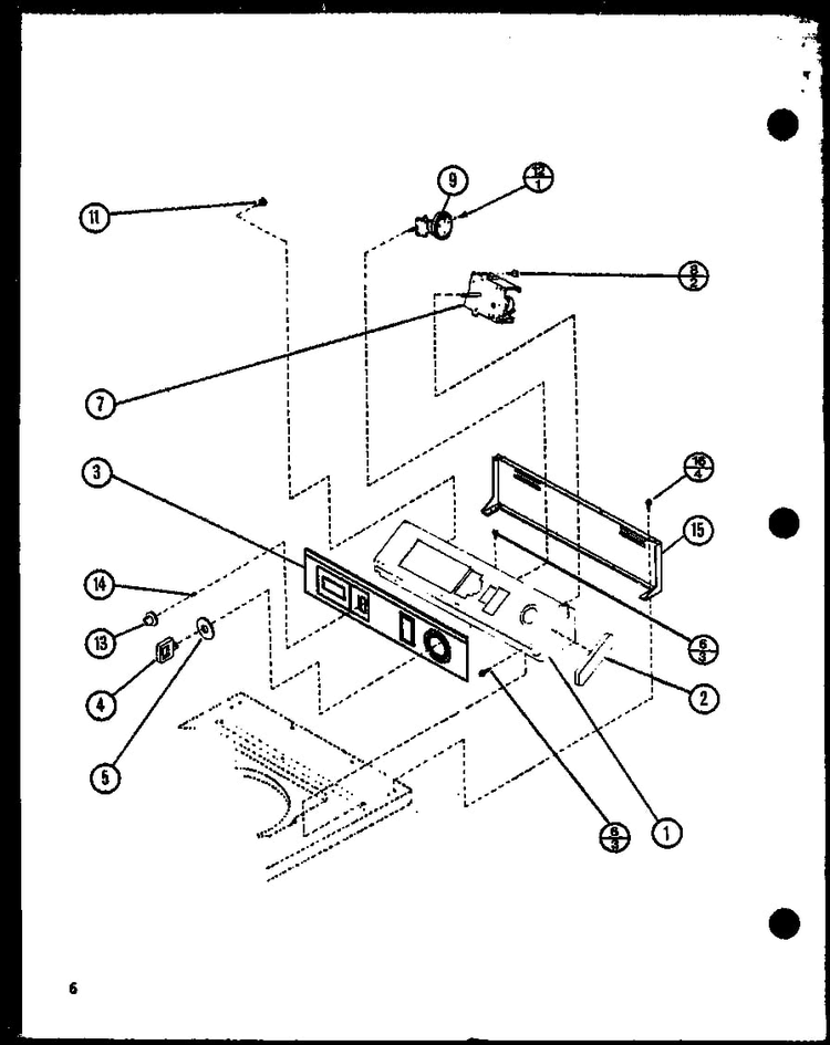 Section 6 Diagram and Parts List for CW2303G P1122908WG Amana Washer