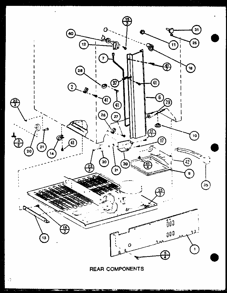Rear Components (tm20m/p7859216w) (tm20m/p7859217w) Diagram and Parts List for TM18M-P7859213W  Amana Refrigerator
