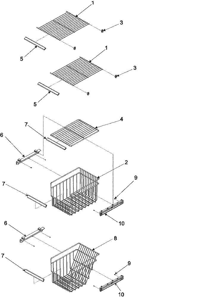 FZ SHELF Diagram and Parts List for SK525-2W PSK525200W0 Maytag Refrigerator