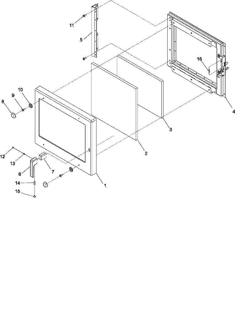 DOOR Diagram and Parts List for ACE2302 P1331305M Amana Microwave