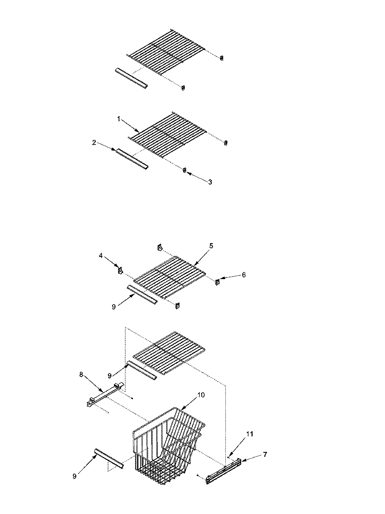 FZ SHELF Diagram and Parts List for JC2228PEHB PJC2228PHB0 International Refrigerator