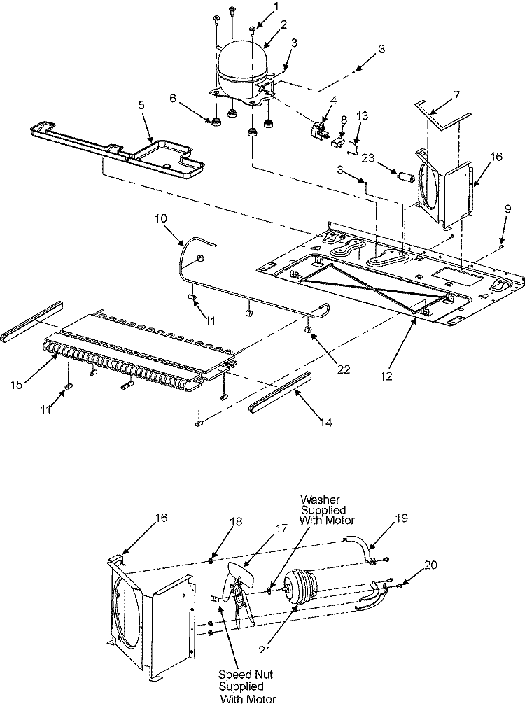 COMPRESSOR Diagram and Parts List for GZ2626GEKS  Maytag Refrigerator