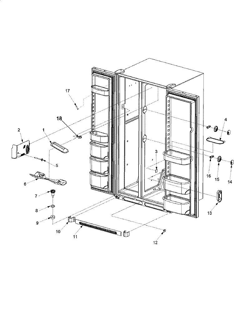 LIGHT COVERS AND TOE GRILLE Diagram and Parts List for JS2628HEHB PJS2628HHB0 Jenn-Air Refrigerator