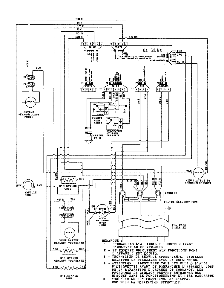 WIRING INFORMATION Diagram and Parts List for AEW4530DDS  Amana Wall Oven