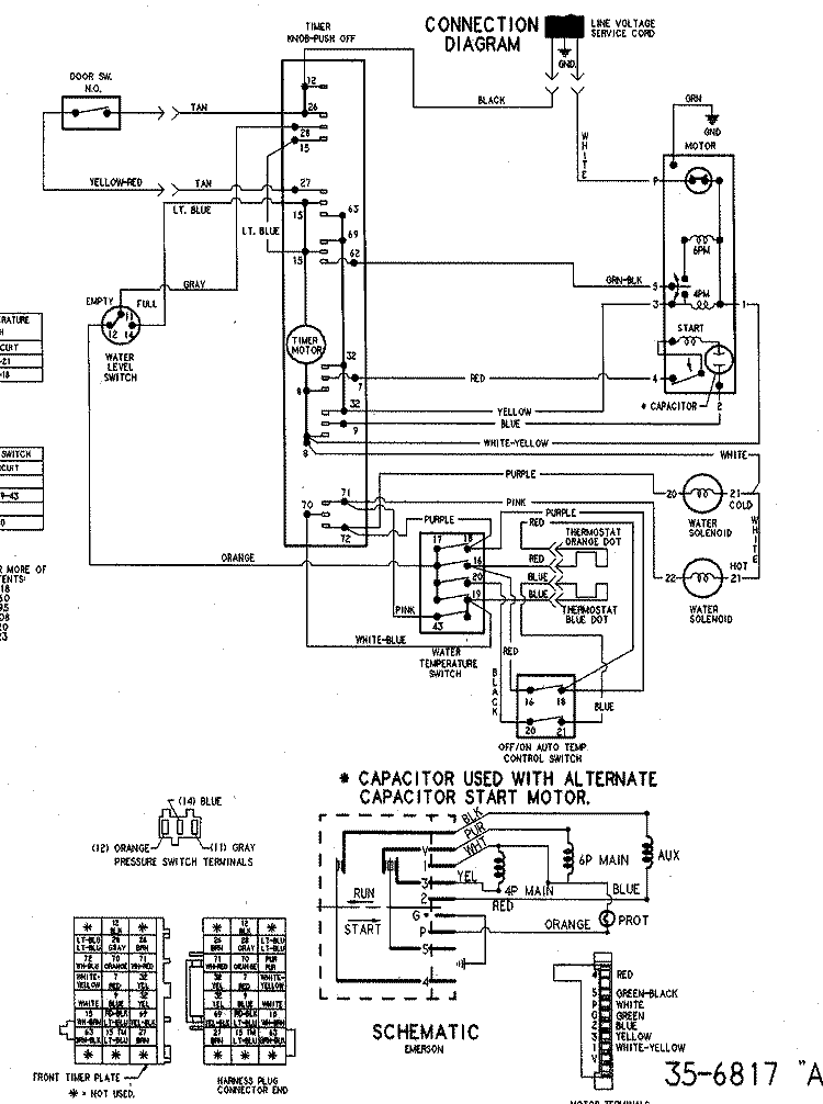 WIRING INFORMATION Diagram and Parts List for HAV2557AWW  Hoover Washer