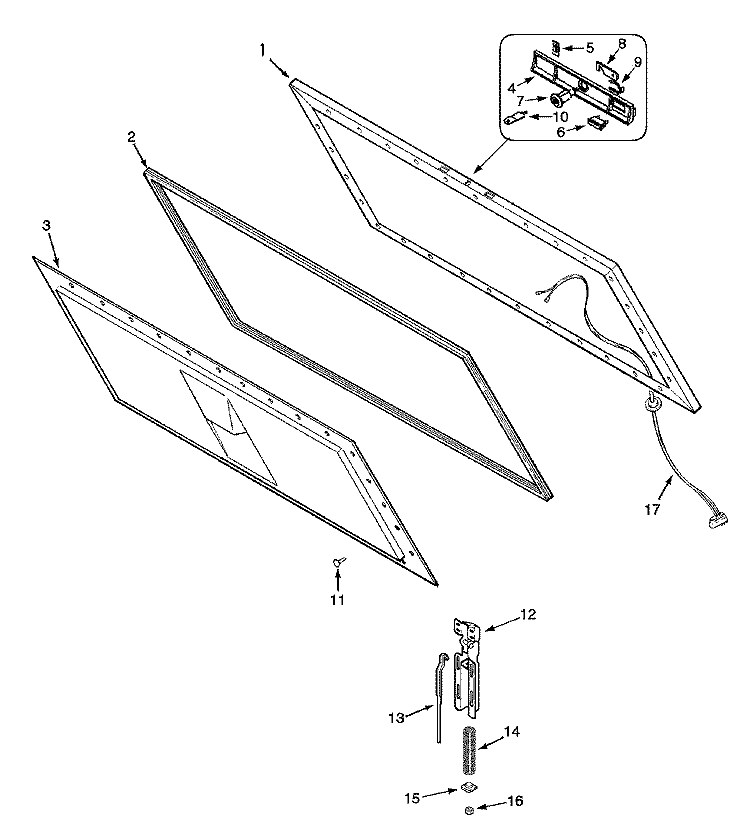 LID Diagram and Parts List for AFC0703BW  Amana Freezer