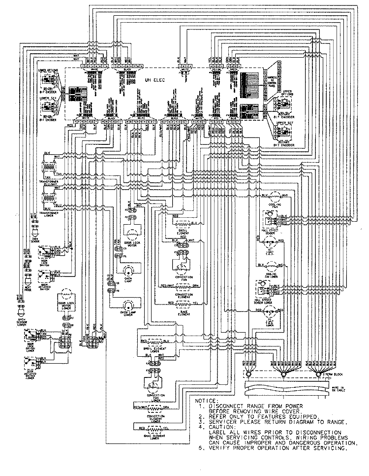 WIRING INFORMATION Diagram and Parts List for JJW9827DDP  Jenn-Air Wall Oven