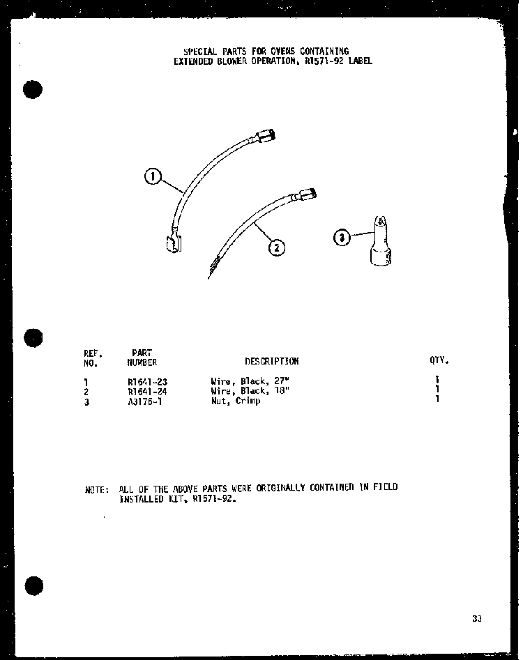 Section 8 Diagram and Parts List for RC-20 P72100-5M Amana Microwave