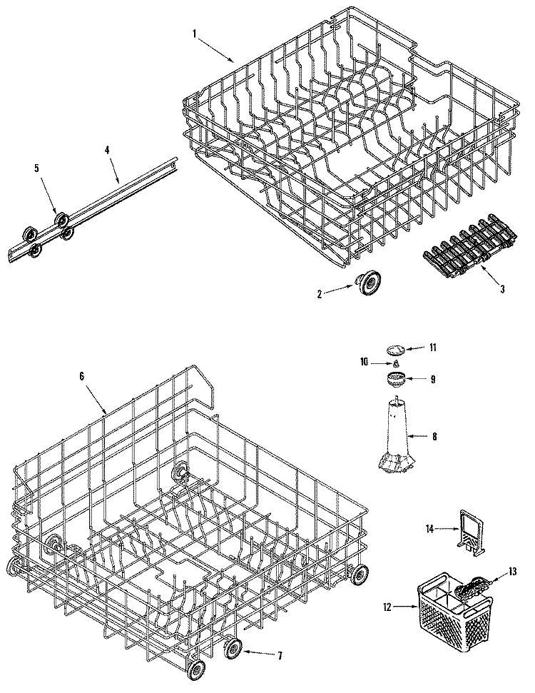 TRACK & RACK ASSEMBLY Diagram and Parts List for MDB3700AWX  Maytag Dishwasher
