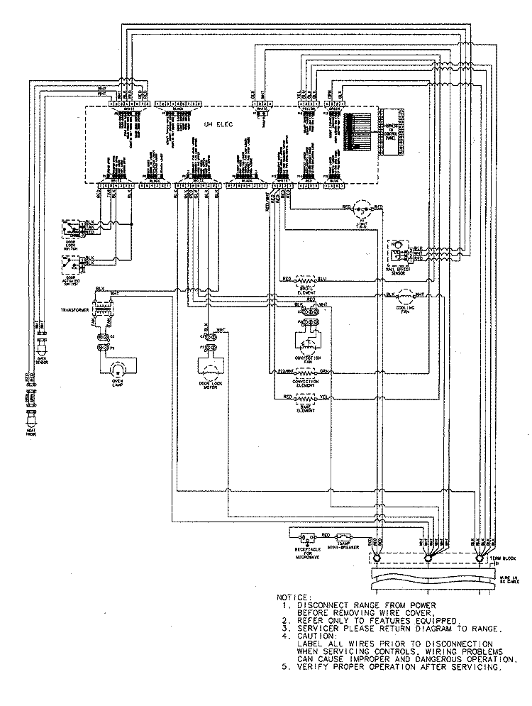 WIRING INFORMATION Diagram and Parts List for JMW9527DAB  Jenn-Air Microwave Oven Combo