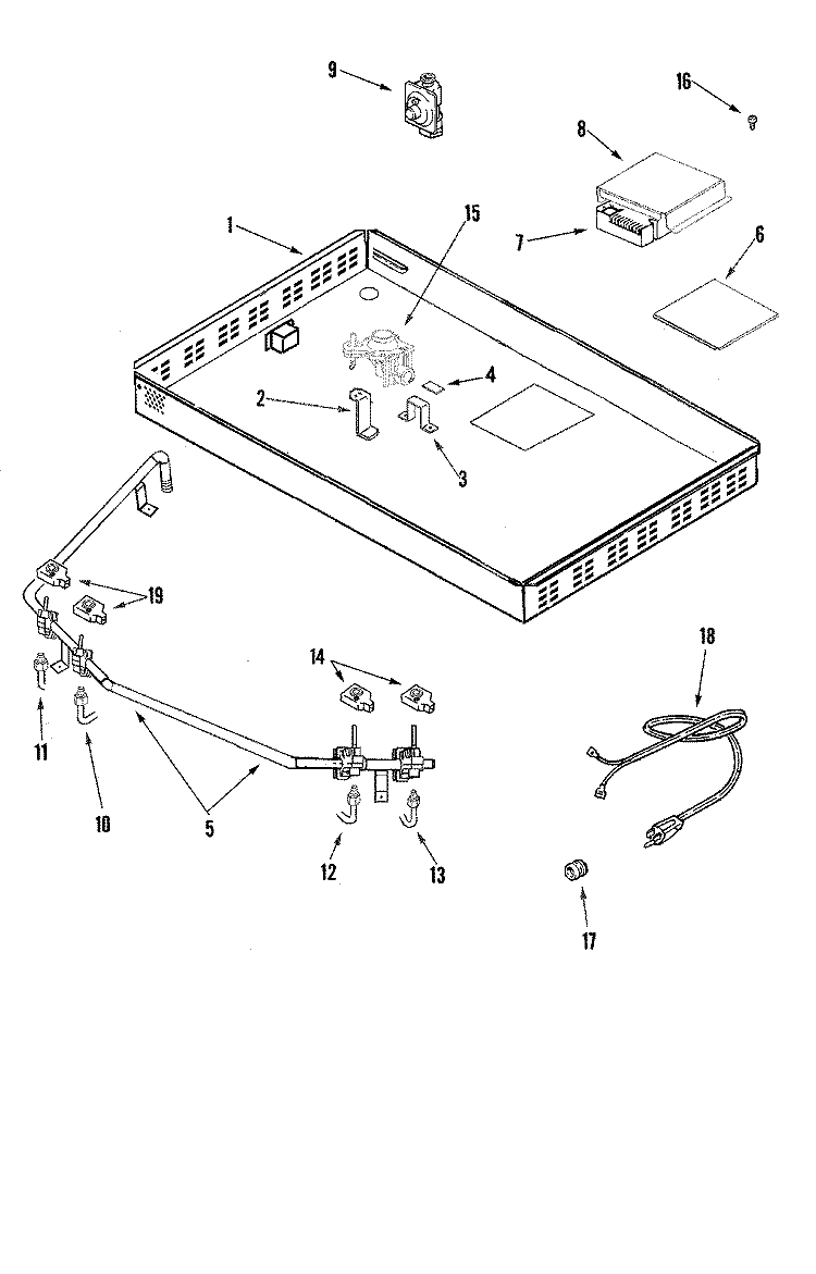 BODY Diagram and Parts List for JGC9430ADF  Jenn-Air Cooktop