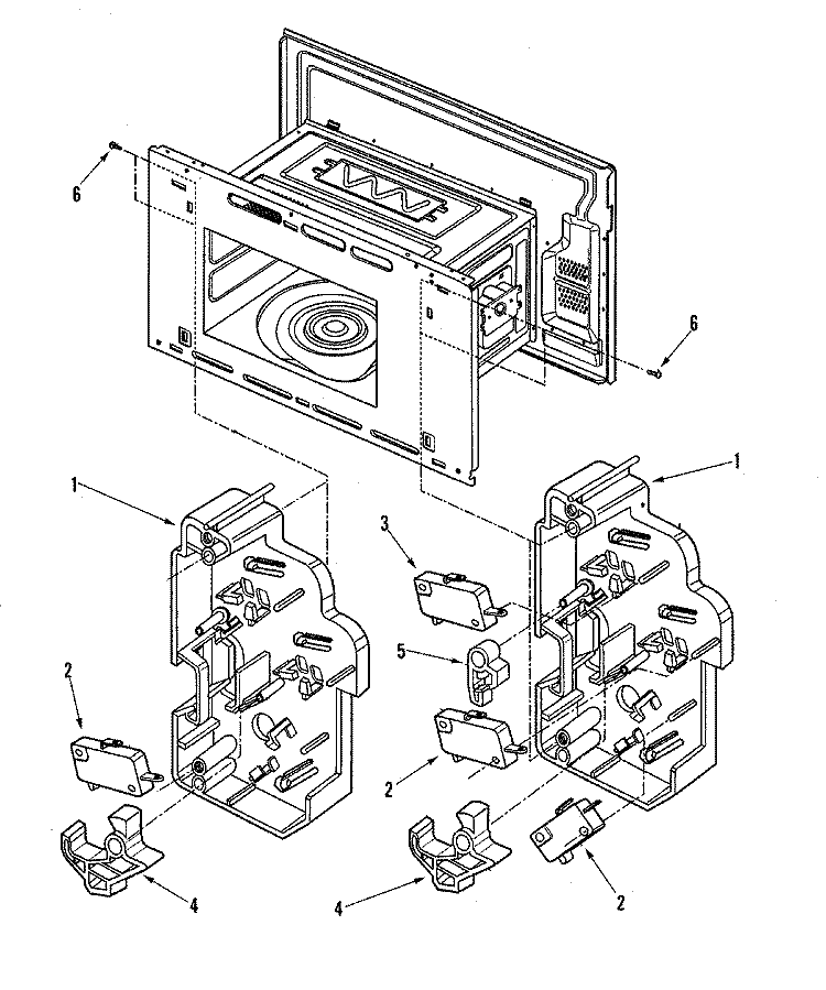 INTERLOCK SWITCHES Diagram and Parts List for JMC8127DDB  Jenn-Air Microwave