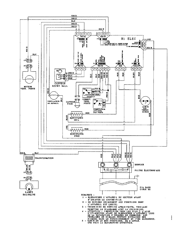 WIRING INFORMATION Diagram and Parts List for JJW7530DDW  Jenn-Air Wall Oven