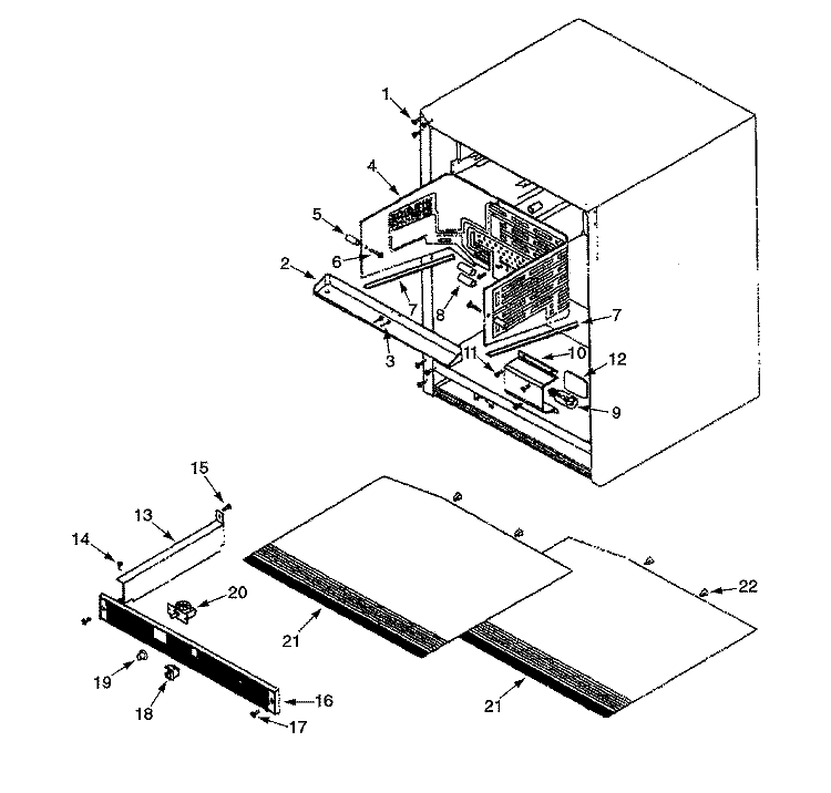 INTERIOR PARTS Diagram and Parts List for JUC2450ARS  Jenn-Air Refrigerator