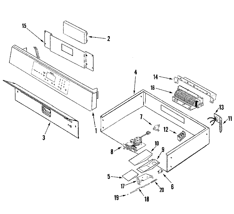 CONTROL PANEL AND INTERNAL CONTROLS Diagram and Parts List for JJW9130DDS  Jenn-Air Wall Oven