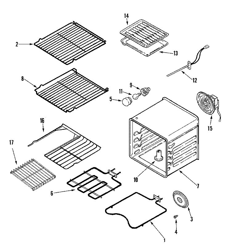 OVEN Diagram and Parts List for MEW6530DDS  Maytag Wall Oven