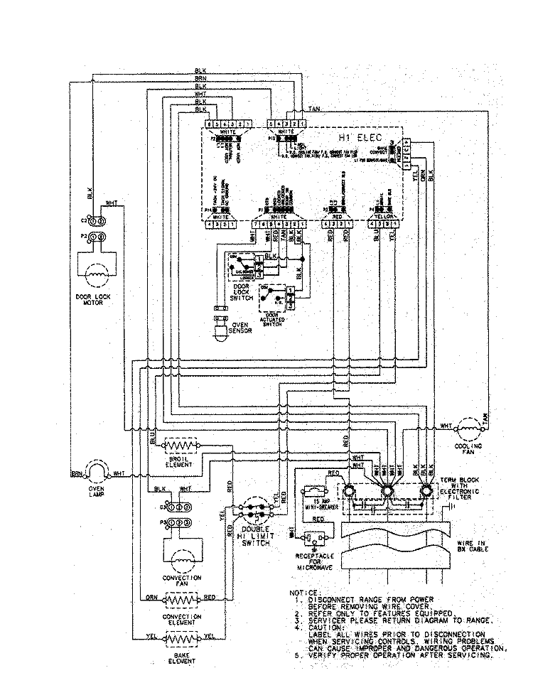 WIRING INFORMATION Diagram and Parts List for JMW8330DAS  Jenn-Air Microwave Oven Combo