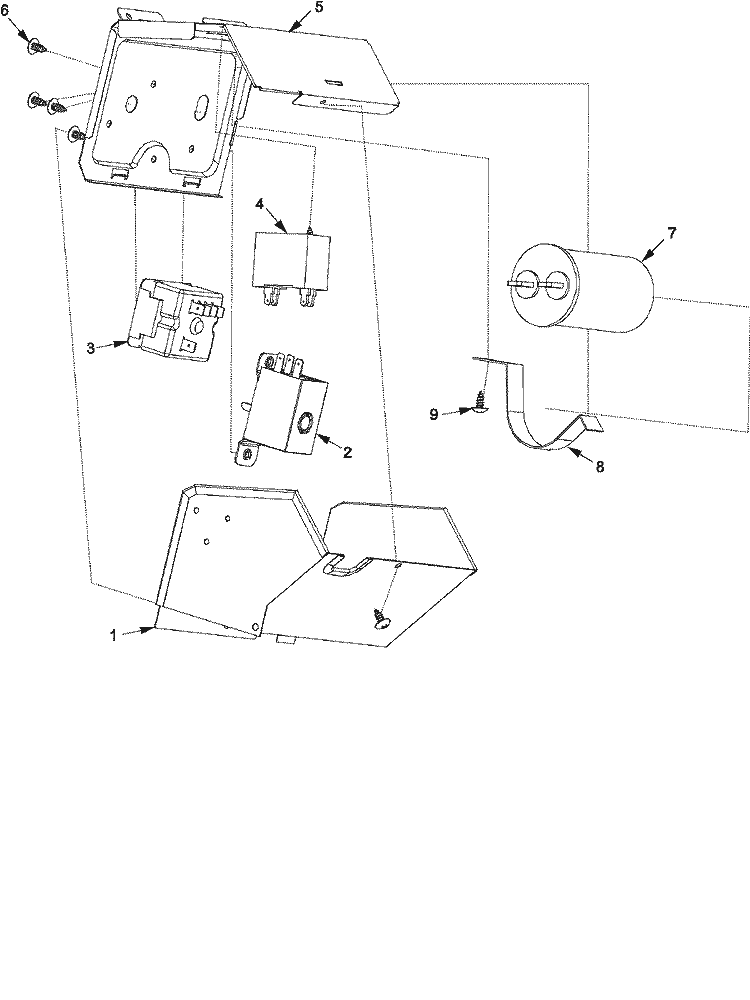 CONTROL ASSY Diagram and Parts List for AAC081SRB PAAC081SRB0 Amana Air Conditioner