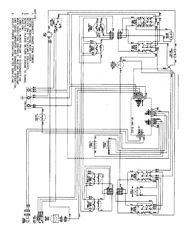 WIRING INFORMATION Diagram and Parts List for AER5725QAF  Amana Range