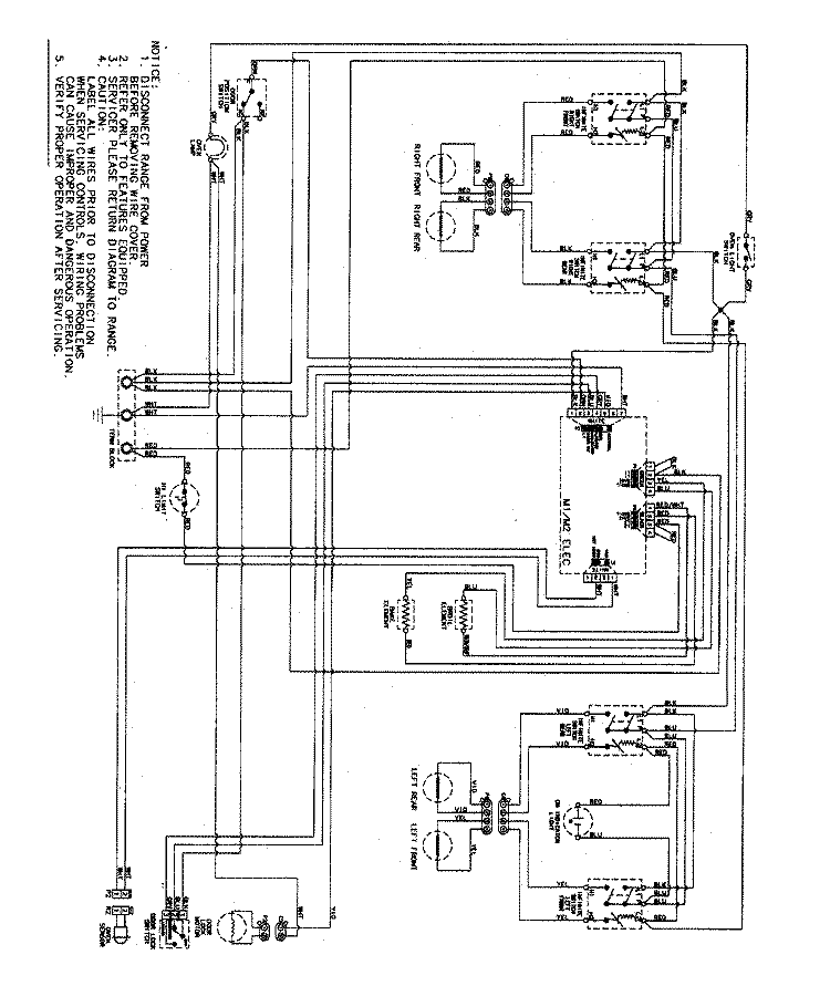 WIRING INFORMATION Diagram and Parts List for AER5515QAW  Amana Range