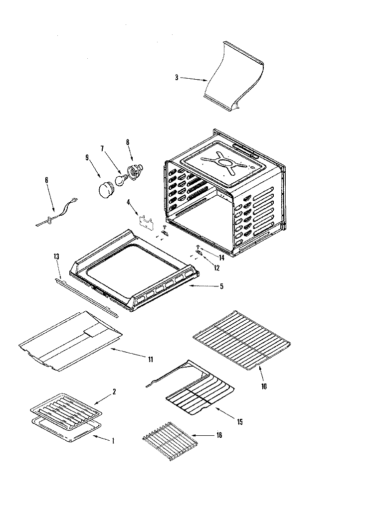 CAVITY Diagram and Parts List for MGR5775QDW  Maytag Range