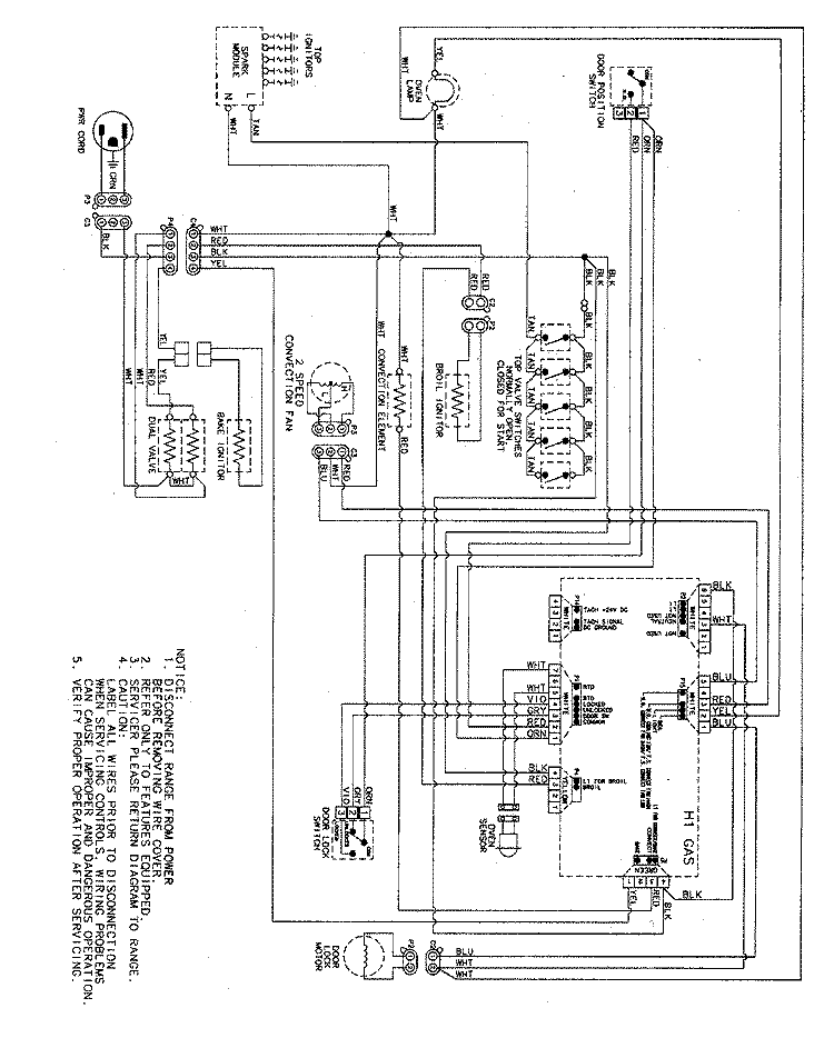 WIRING INFORMATION Diagram and Parts List for JGR8875QDS  Jenn-Air Range