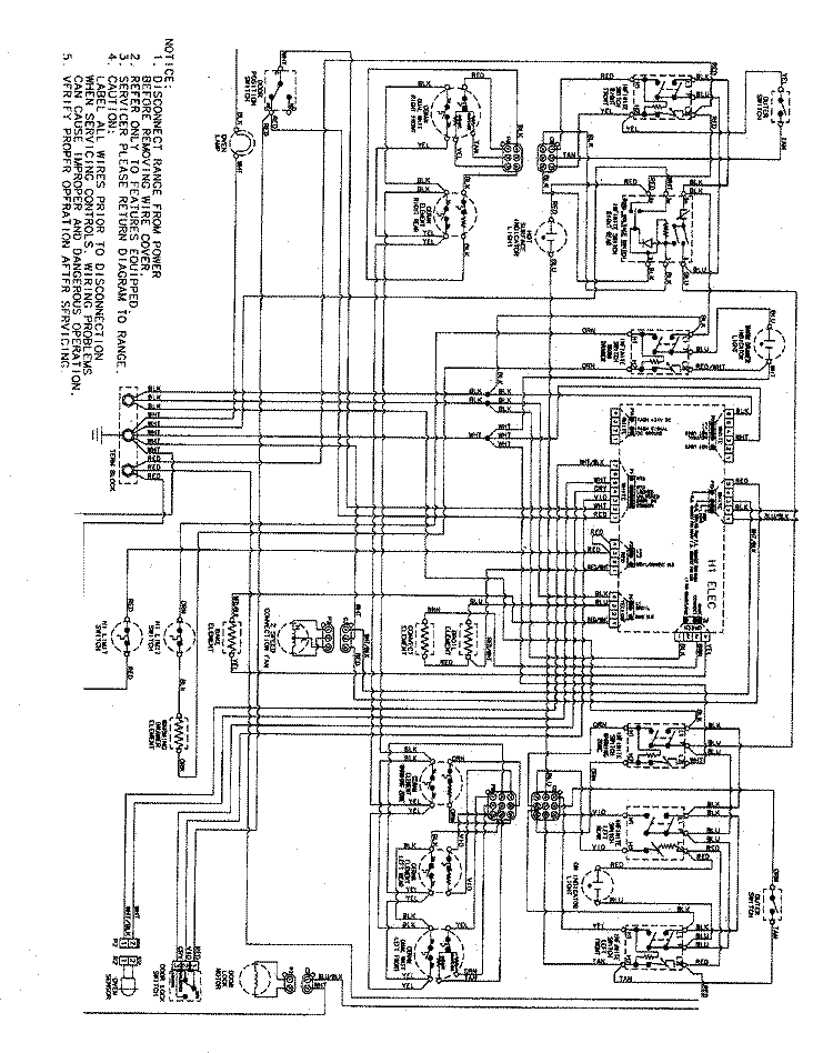 WIRING INFORMATION Diagram and Parts List for JER8885QAB  Jenn-Air Range