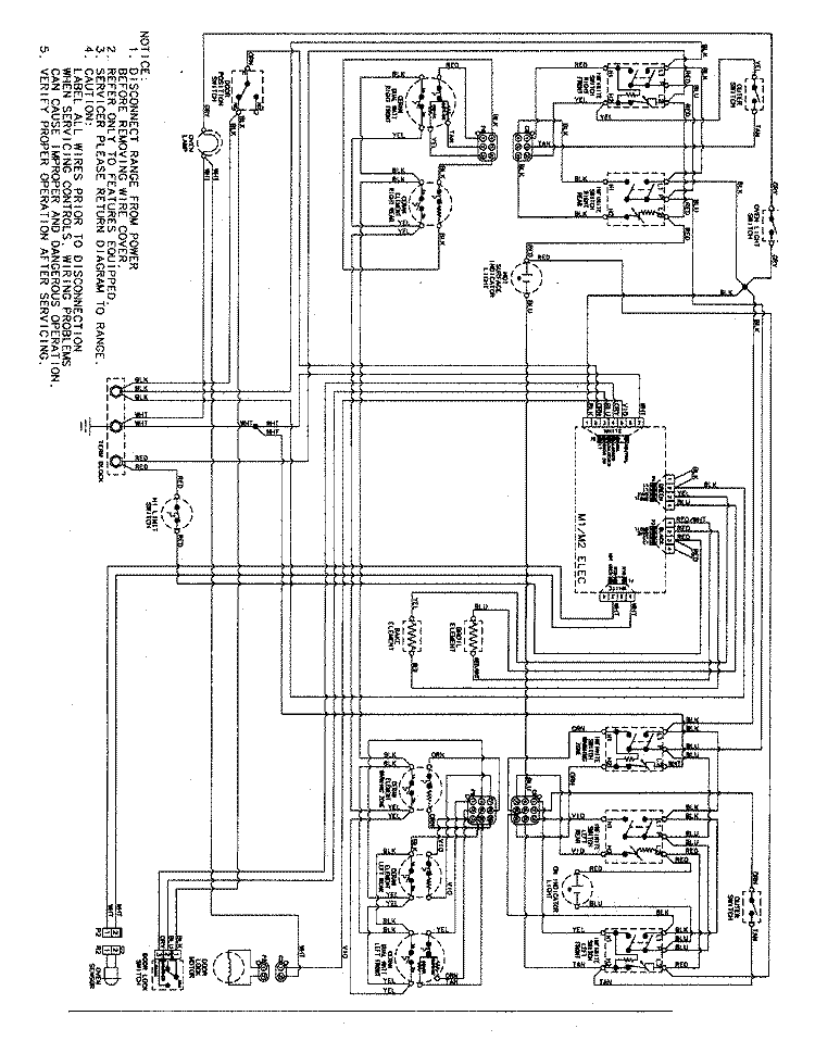 WIRING INFORMATION Diagram and Parts List for AER5735QAN  Amana Range
