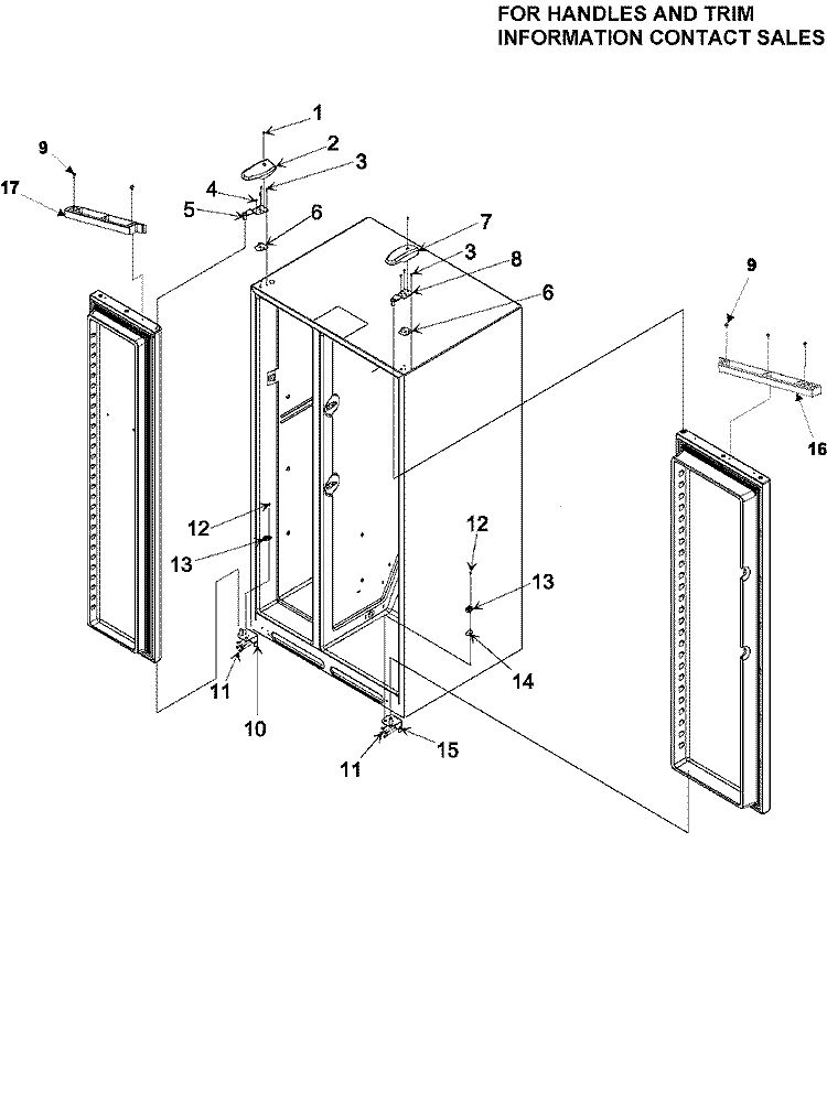 HINGES Diagram and Parts List for SK525-2W PSK525200W1 Maytag Refrigerator