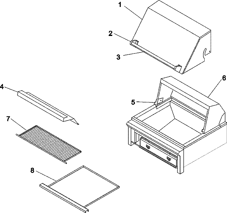 BODY Diagram and Parts List for DBQ30MA  Dynasty Smoker