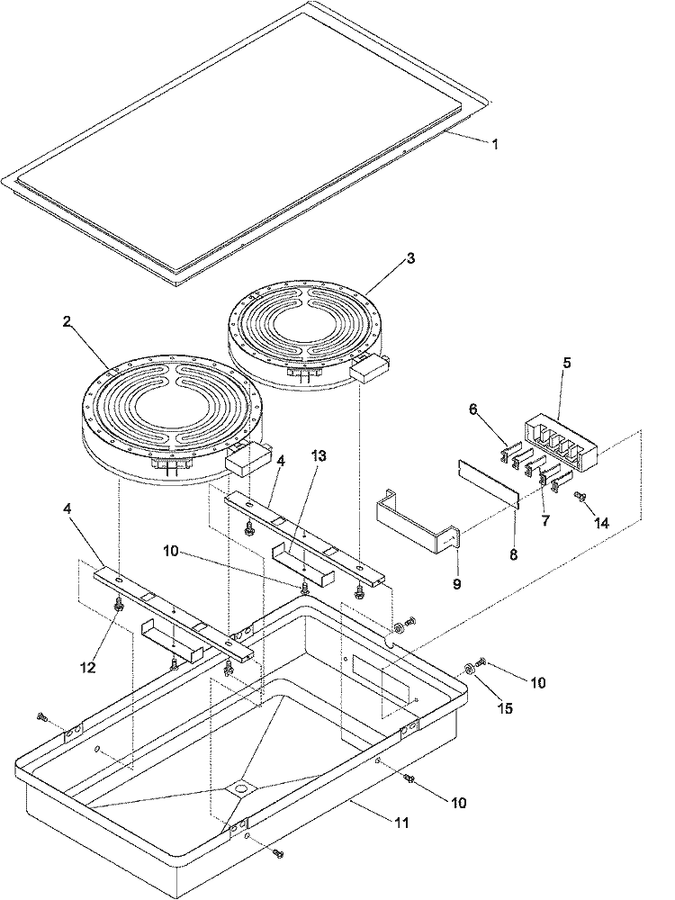 COOKTOP MODULE ACT111 Diagram and Parts List for ACT111WW PACT111WW1 Amana Cooktop