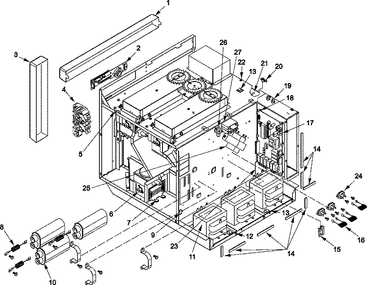 ELECTRICAL COMPONENTS Diagram and Parts List for ASE70002 P1332813M Amana Microwave