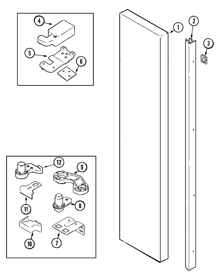 FREEZER OUTER DOOR Diagram and Parts List for JCB2389GRS  Jenn-Air Refrigerator