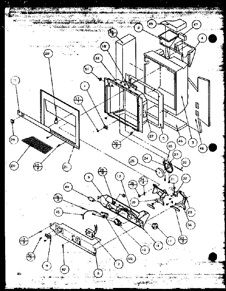 Ice And Water Cavity Diagram and Parts List for SZDE27MPL-P1124403WL  Amana Refrigerator