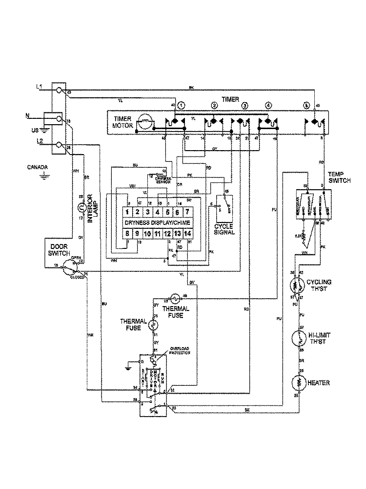 WIRING INFORMATION Diagram and Parts List for MAV9501EWQ  Maytag Washer