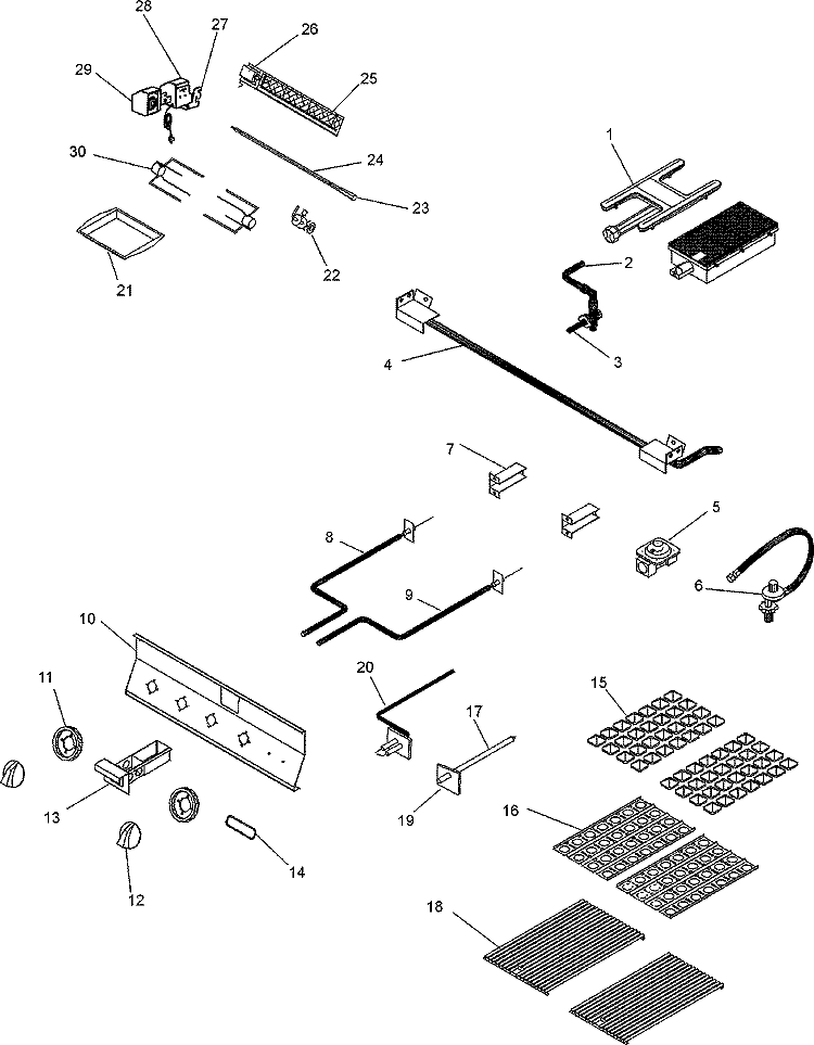 CONTROLS Diagram and Parts List for DBQ42SAP  Dynasty Smoker