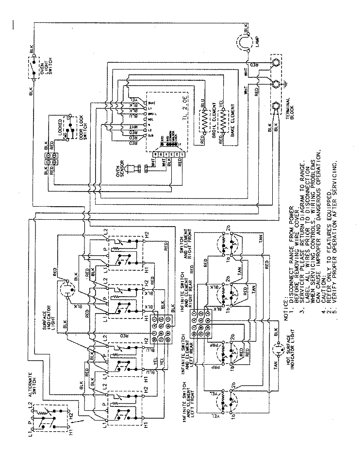 WIRING INFORMATION (AT SERIES 11) Diagram and Parts List for DCF4215AW  Amana Range