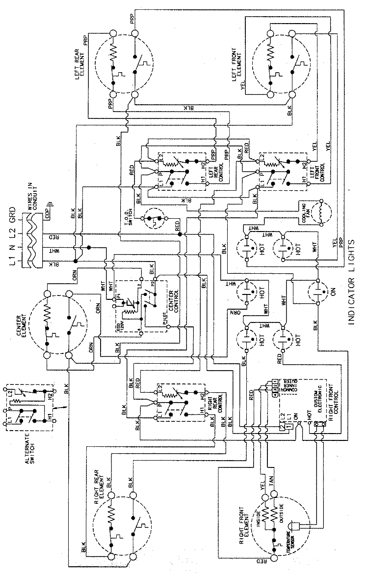 WIRING INFORMATION Diagram and Parts List for JEC9530ADS  Jenn-Air Cooktop