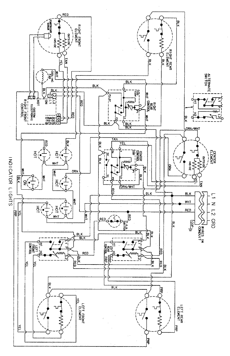 WIRING INFORMATION Diagram and Parts List for JEC9536ADF  Jenn-Air Cooktop