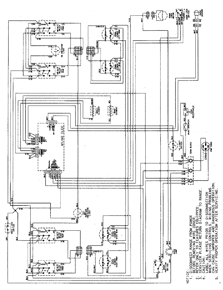 WIRING INFORMATION Diagram and Parts List for AER5715QCB  Amana Range