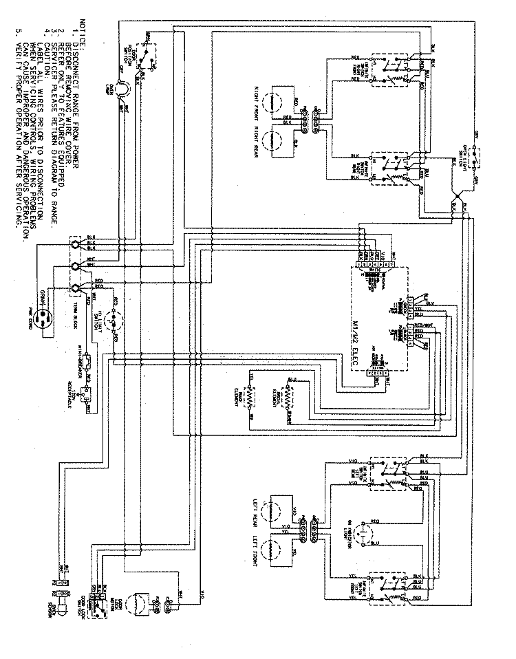 WIRING INFORMATION Diagram and Parts List for AER5515QCW  Amana Range